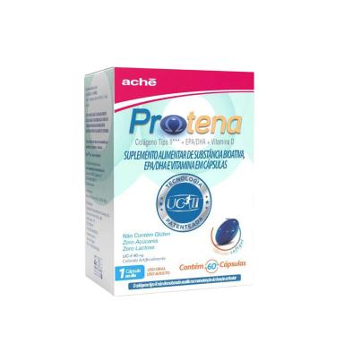 Protena Colágeno Não Hidrolisado Tipo II 40mg + Ômega 3 + Vitamina D - 60 cápsulas