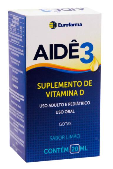 Vitamina D Aidê3 Limão Gotas 20ml
