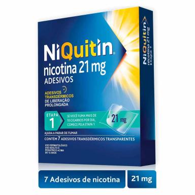 NiQuitin 21mg Adesivos para Parar de Fumar 7 unidades