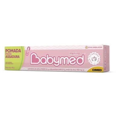 Pomada para Assaduras Babymed Menina Palmitato de Retinol 10000UI/g + Colecalciferol 400 UI/g + Zinco 100mg/g 45g