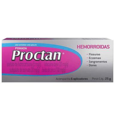 Proctan 5mg/g + 20mg/g + 20mg/g + 100mg/g Pomada 25g
