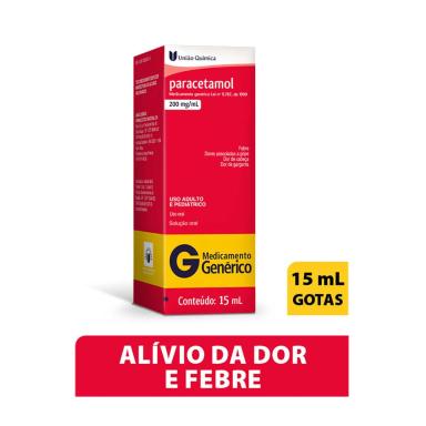 Paracetamol 200mg/ml Solução Oral 15ml União Química Genérico