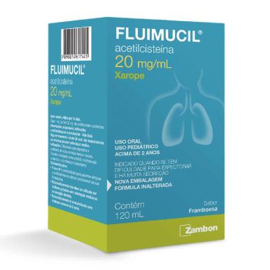 Fluimucil Acetilcisteína 20gm/ml Xarope Expectorante Pediátrico 120ml