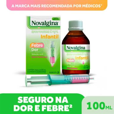 Novalgina Infantil Dipirona 50mg/ml Solução Oral 100ml + Seringa Dosadora