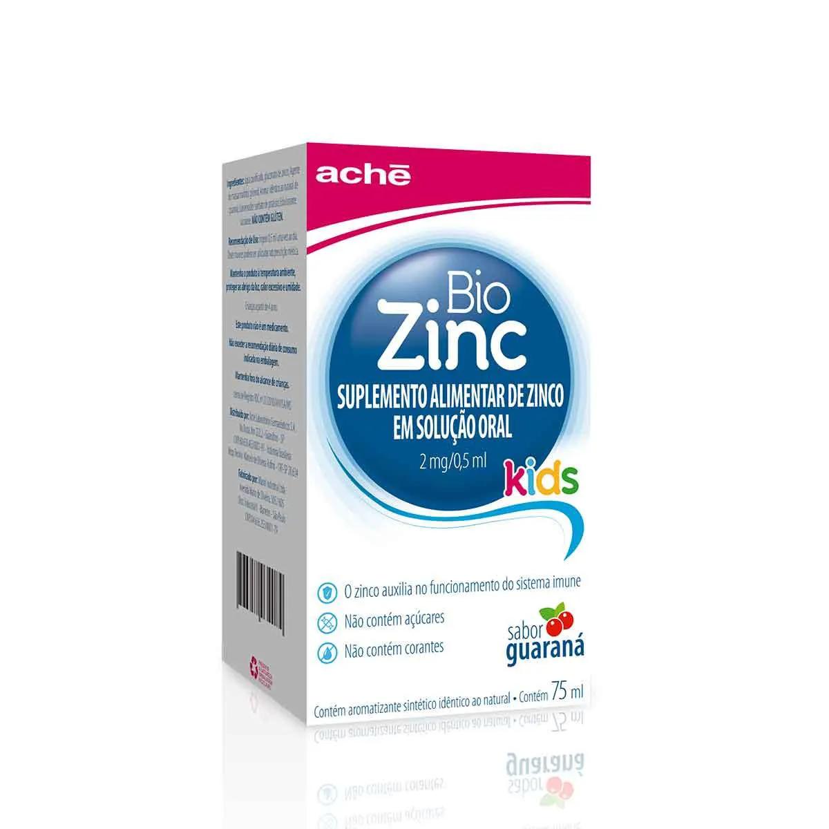 Suplemento Alimentar Infantil BioZinc Kids 2mg/0,5ml Solução com 75ml