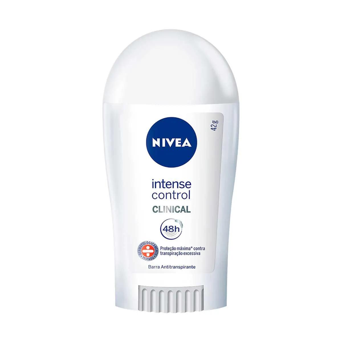 Desodorante Nivea Clinical Intense Control em Barra Feminino Antitranspirante 42g