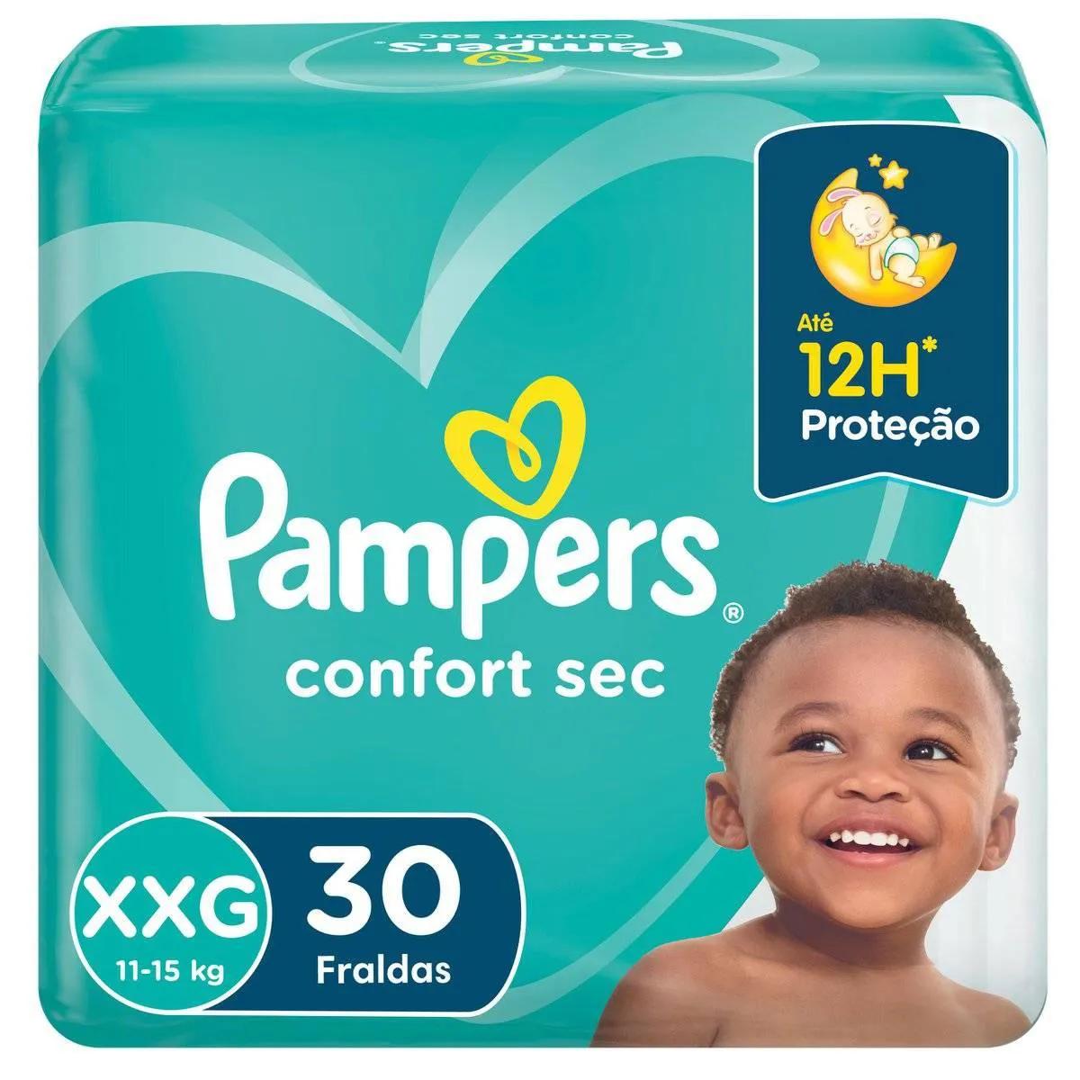 Fralda Pampers Confort Sec XXG - 30 Unidades