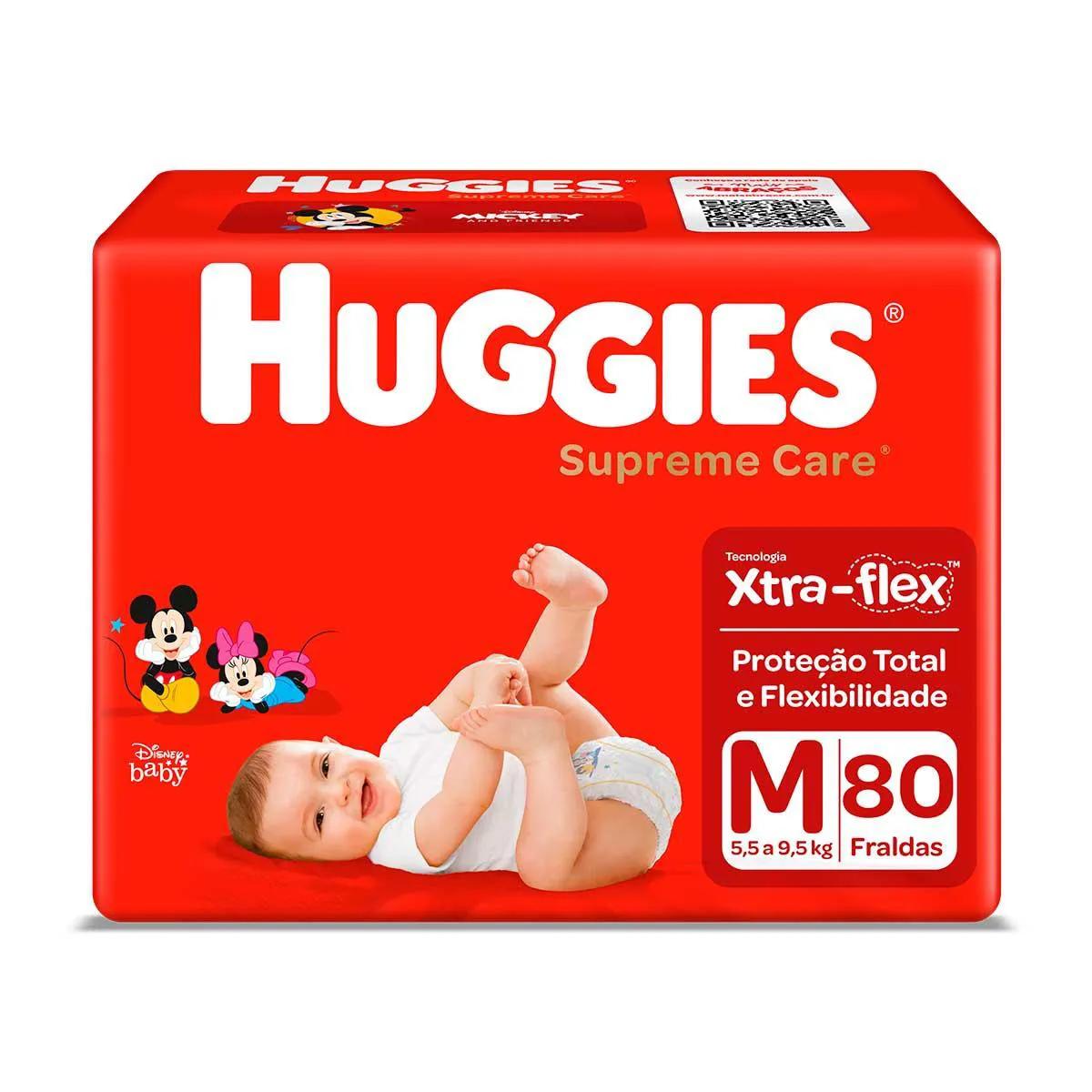 Fralda Huggies Supreme Care M - 80 Unidades