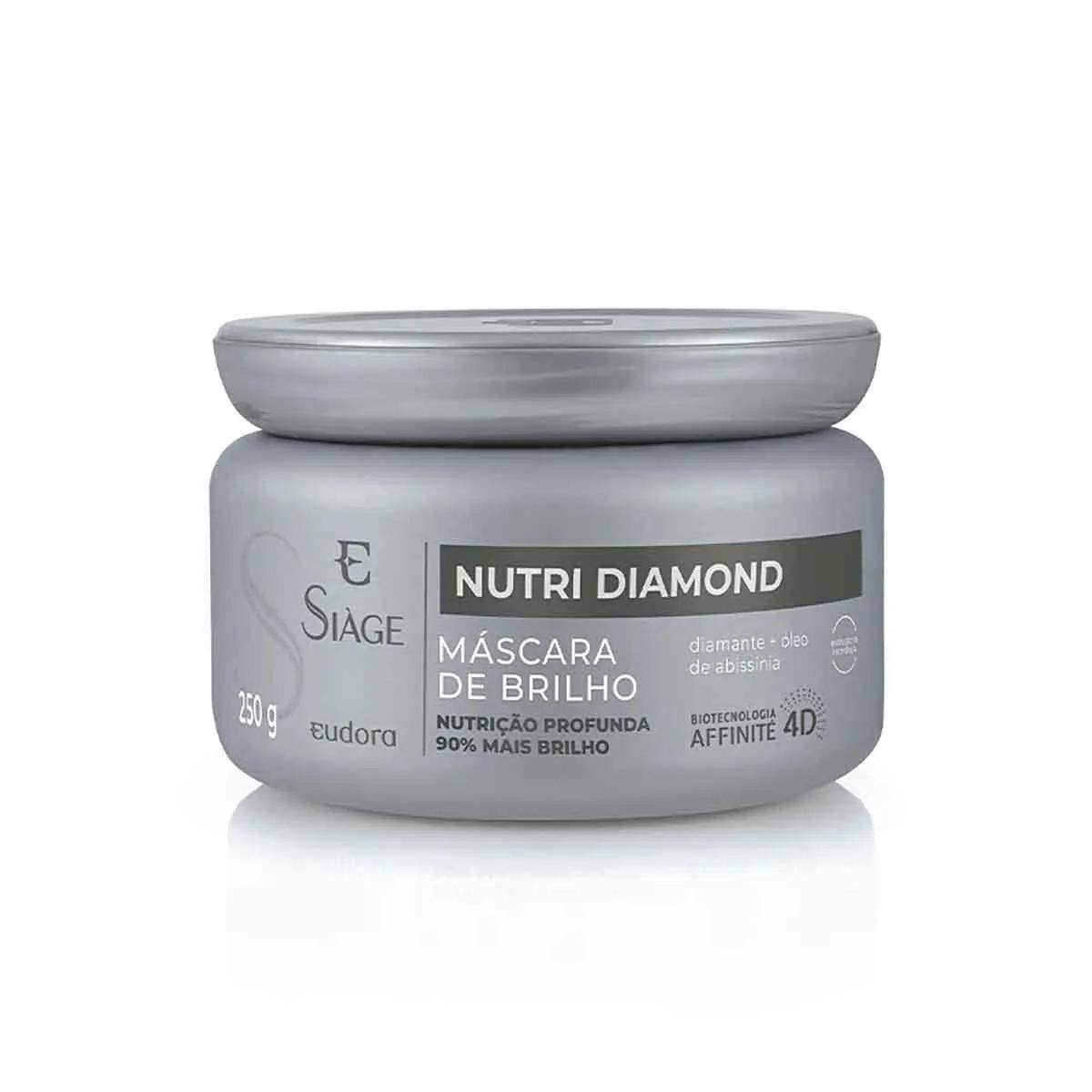 Máscara de Brilho Capilar Siàge Nutri Diamond com 250g