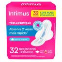 Absorvente Intimus Tripla Proteção Cobertura Suave Com Abas com 32 unidades