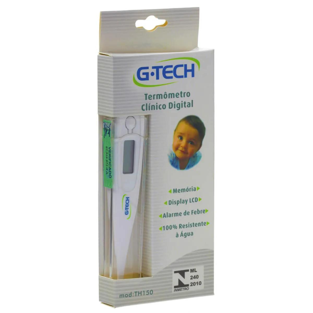 Termômetro Digital Clínico G-Tech Branco 1 unidade