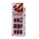 Unhas Autocolantes Kiss NY Impress Color Curto Sexy Lady com 24 Unidades