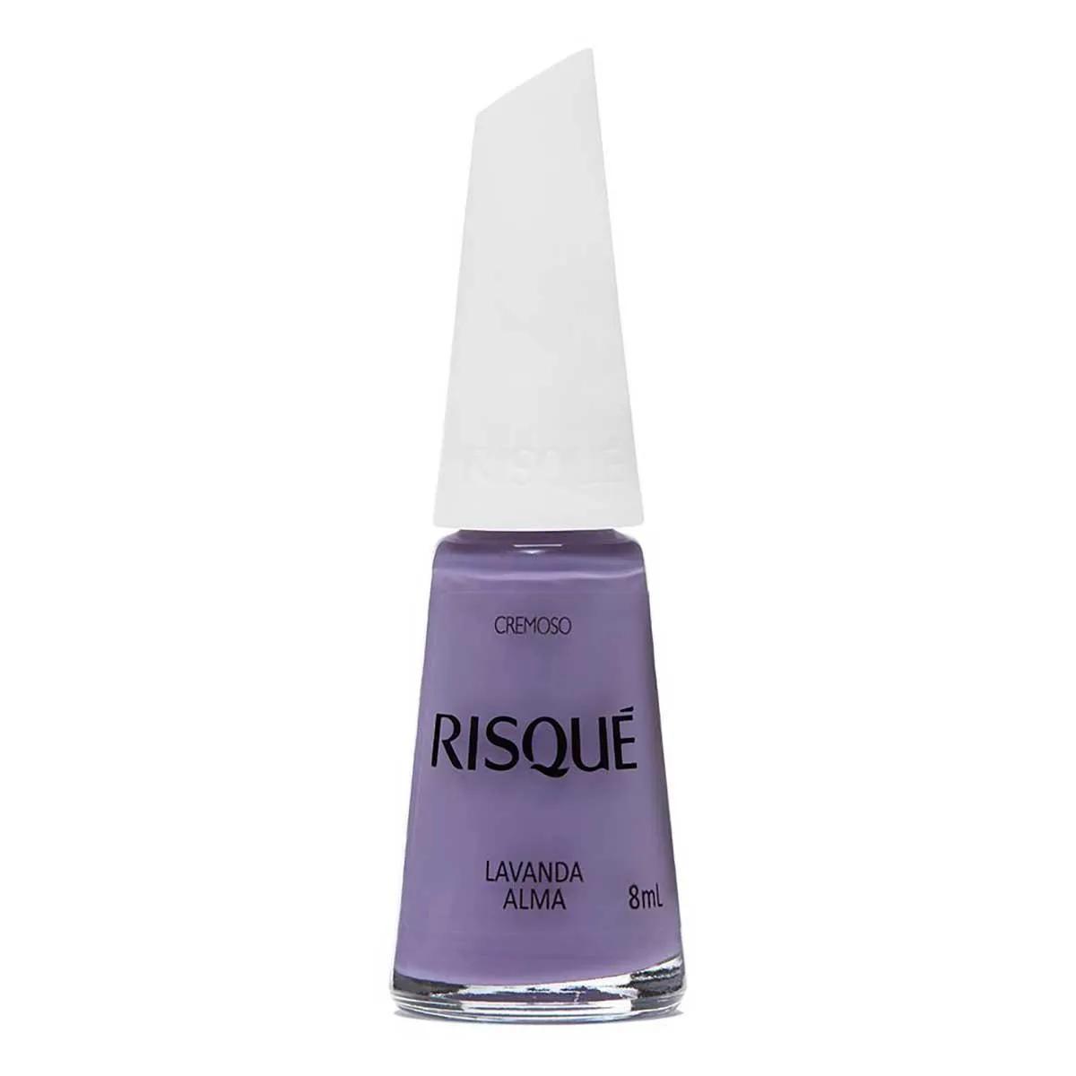 Esmalte Cremoso Risqué Lavanda Alma Hipoalergênico com 8ml