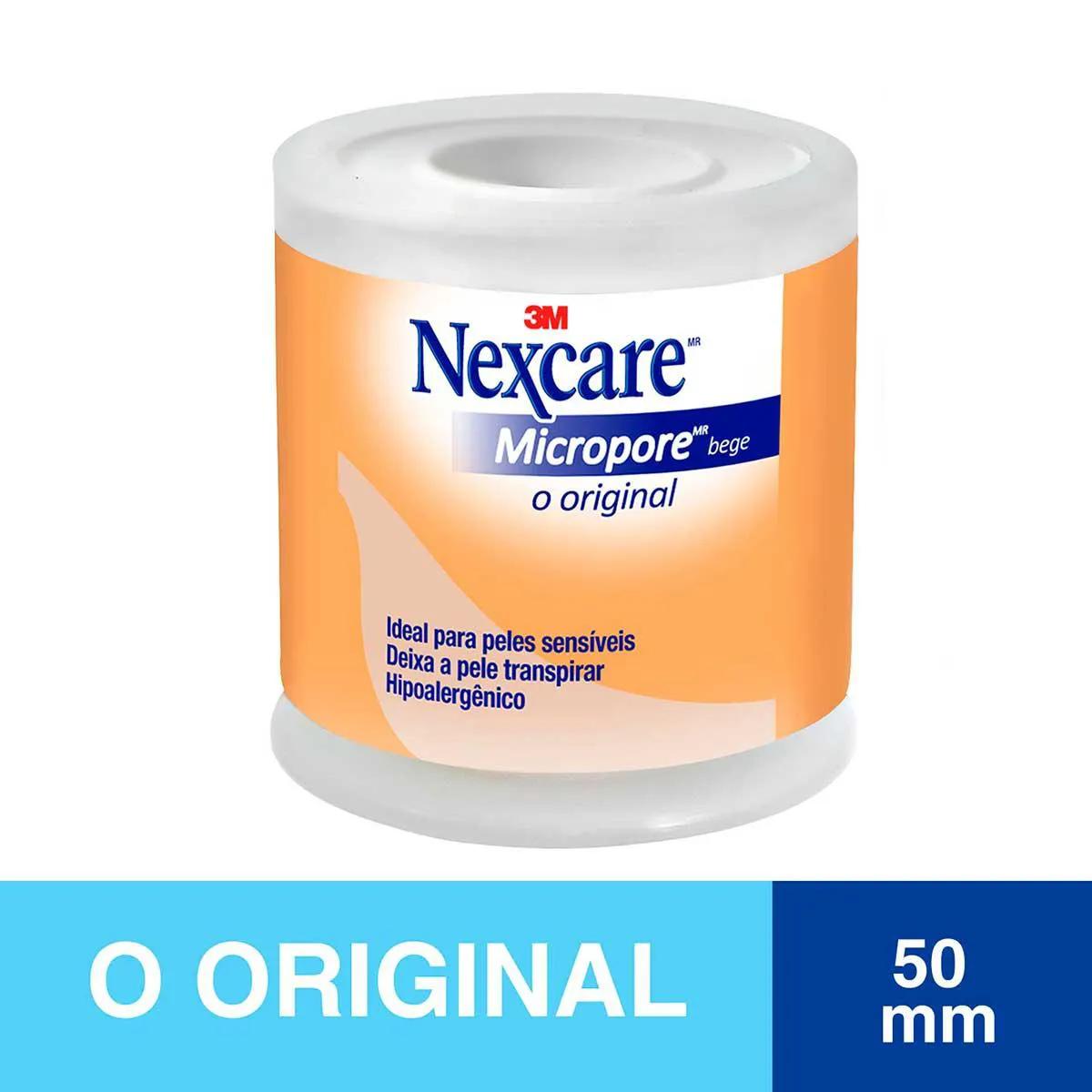 Fita Micropore Nexcare Bege 50mm x 4,5m