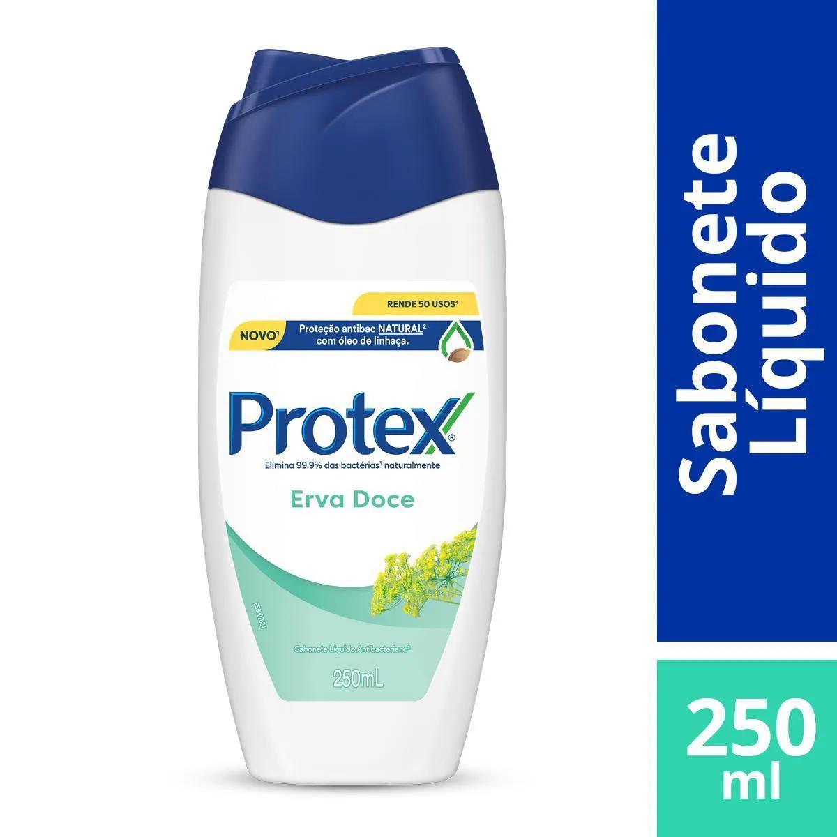 Sabonete Líquido Antibacteriano Corporal Protex Erva Doce com 250ml