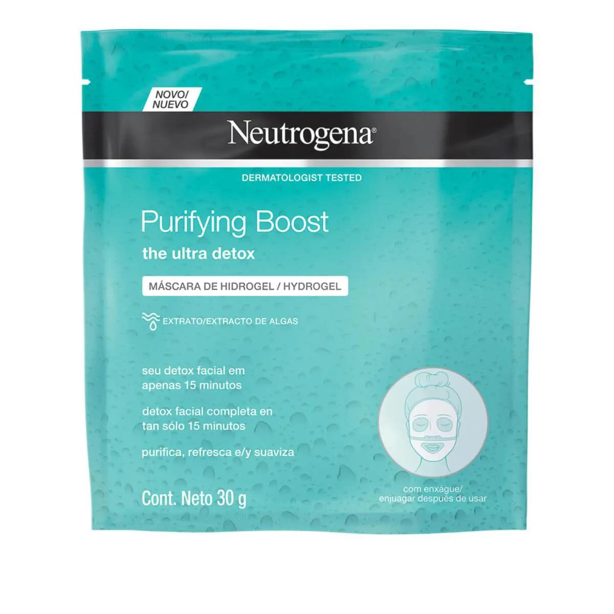 Máscara Facial Neutrogena Purifying Boost Hidrogel com 1 unidade