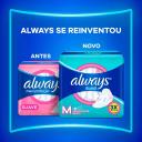 Absorvente Always Suave M com Abas com 32 Unidades