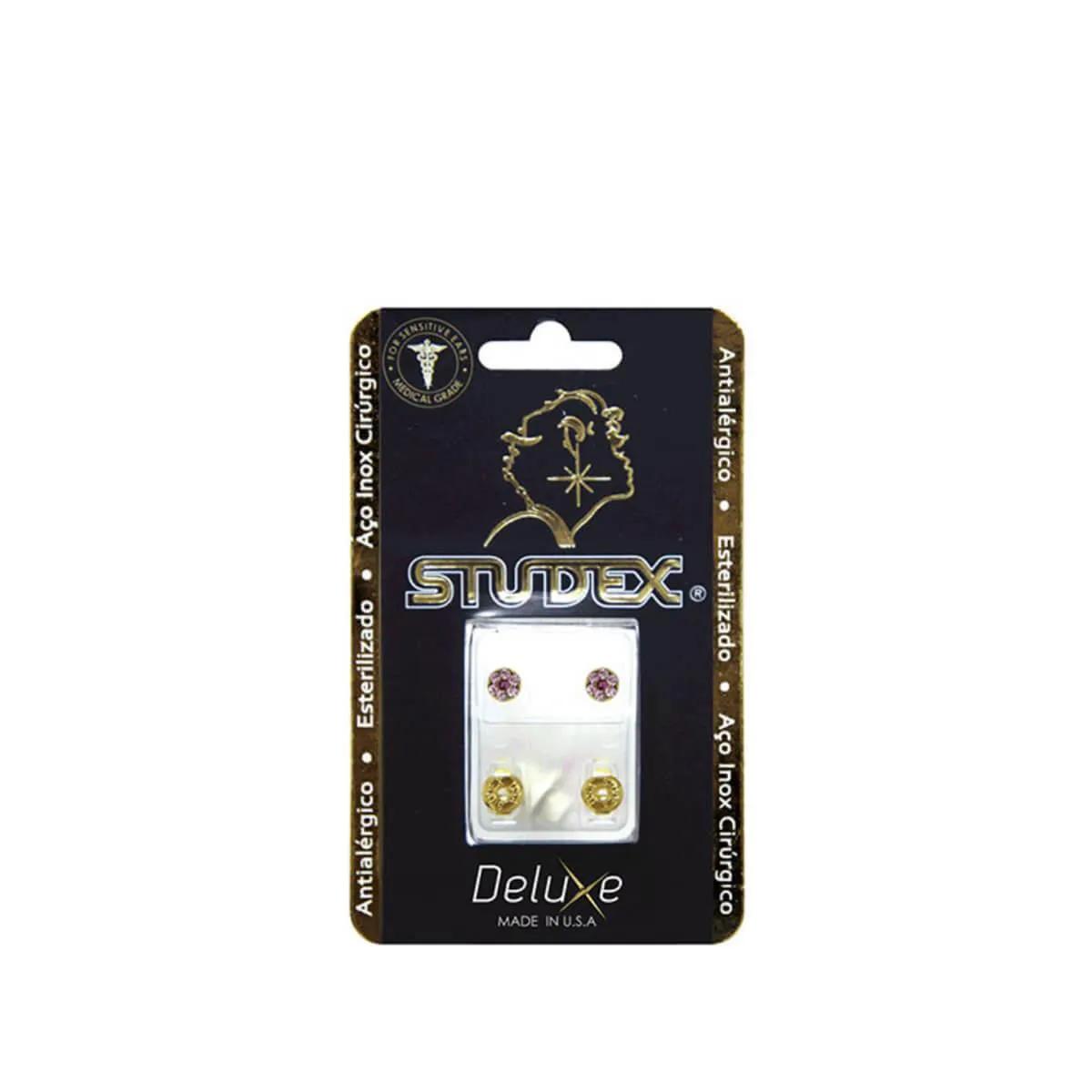 Brinco Studex Deluxe Daisy Rosé Fúcsia com 1 unidade