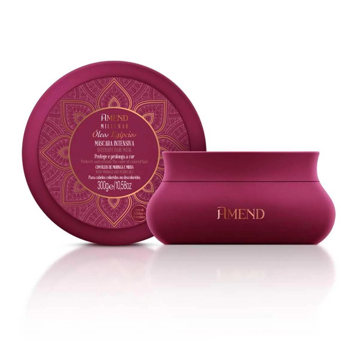 Máscara Intensiva Capilar Amend Millernar Óleos Egípcios com 300g