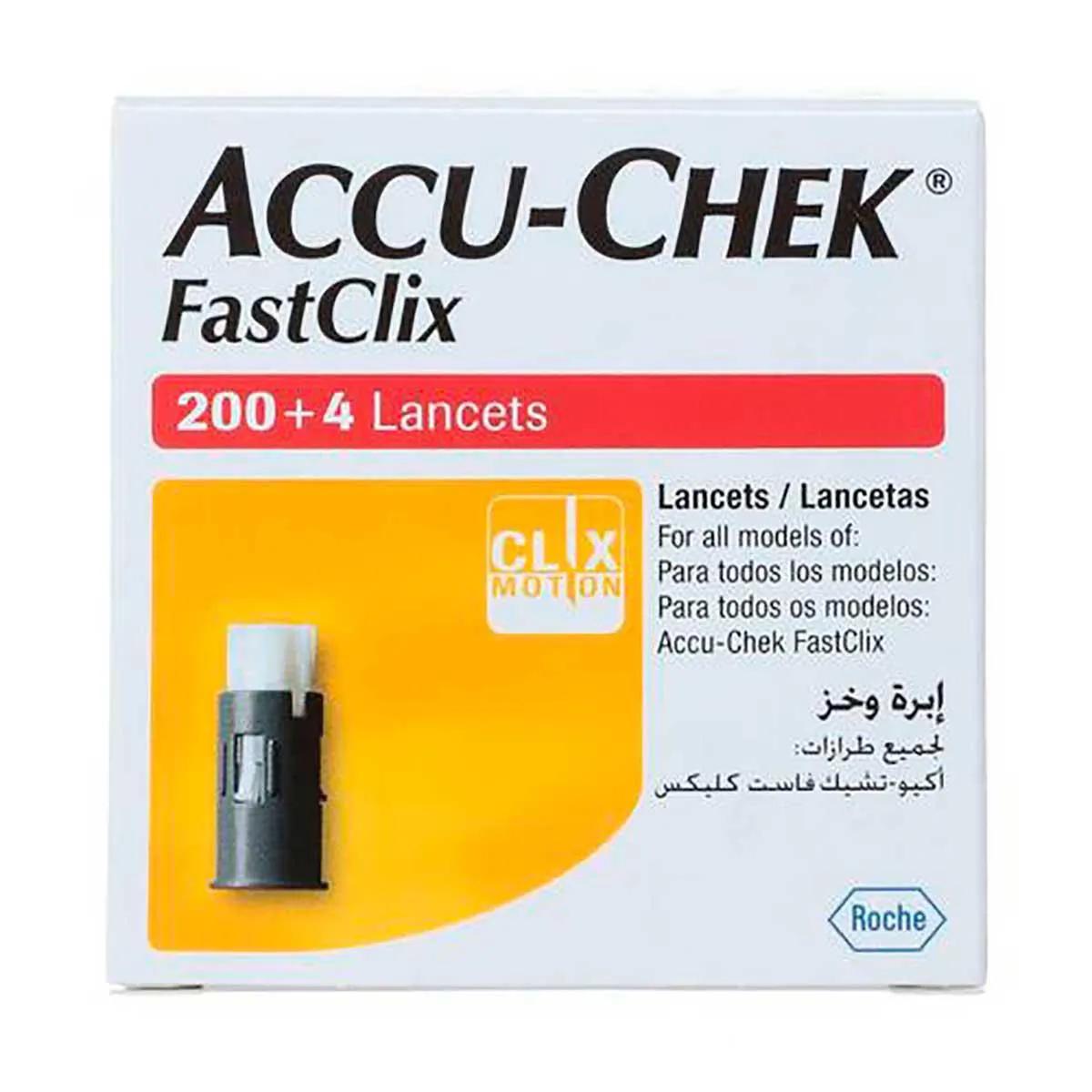 Lanceta Accu-Chek FastClix com 200 + 4 unidades