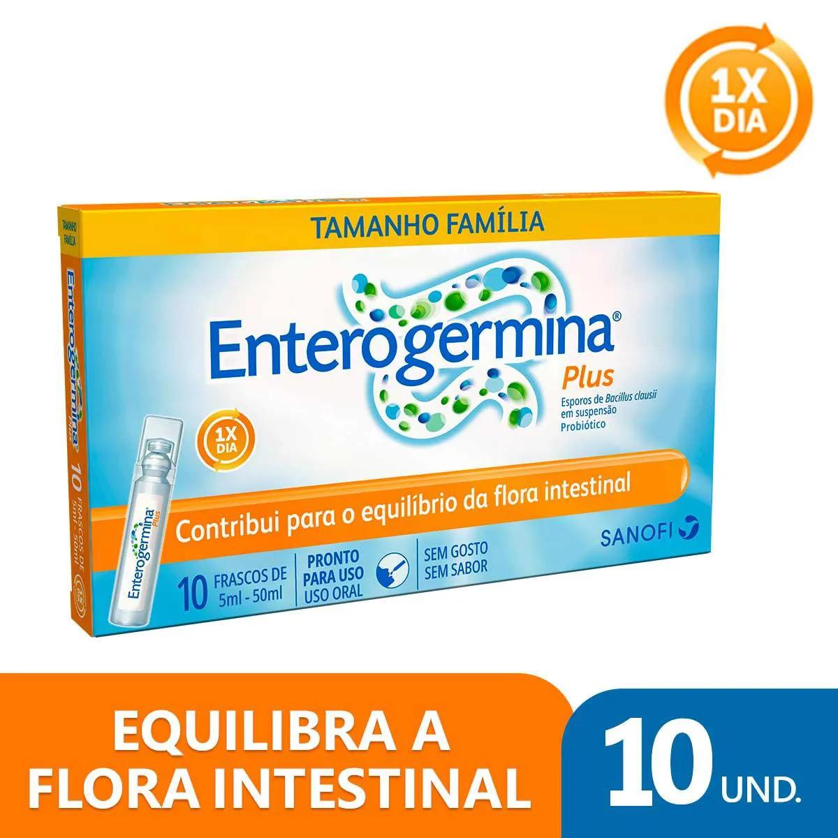 Probiótico Enterogermina Plus 10 frascos de 5ml - Tamanho Família
