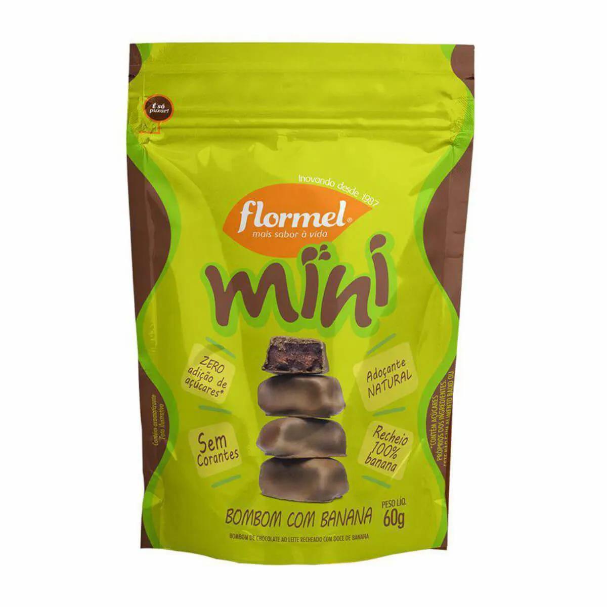 Mini Bombom com Banana Flormel com 60g