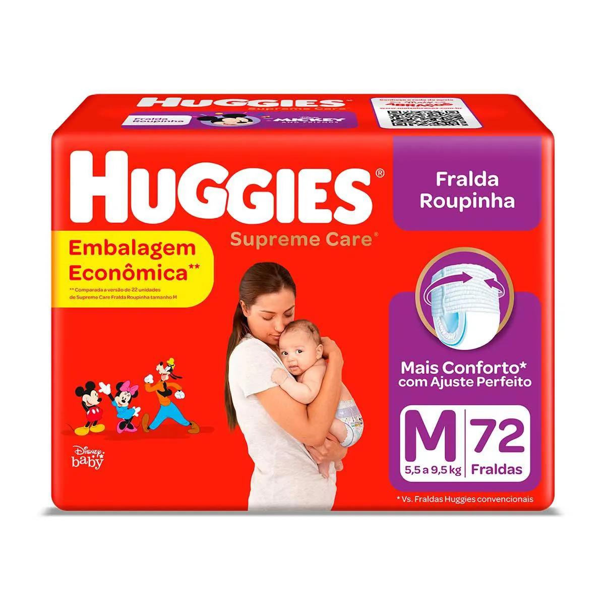 Fralda Huggies Roupinha Supreme Care M - 72 Unidades