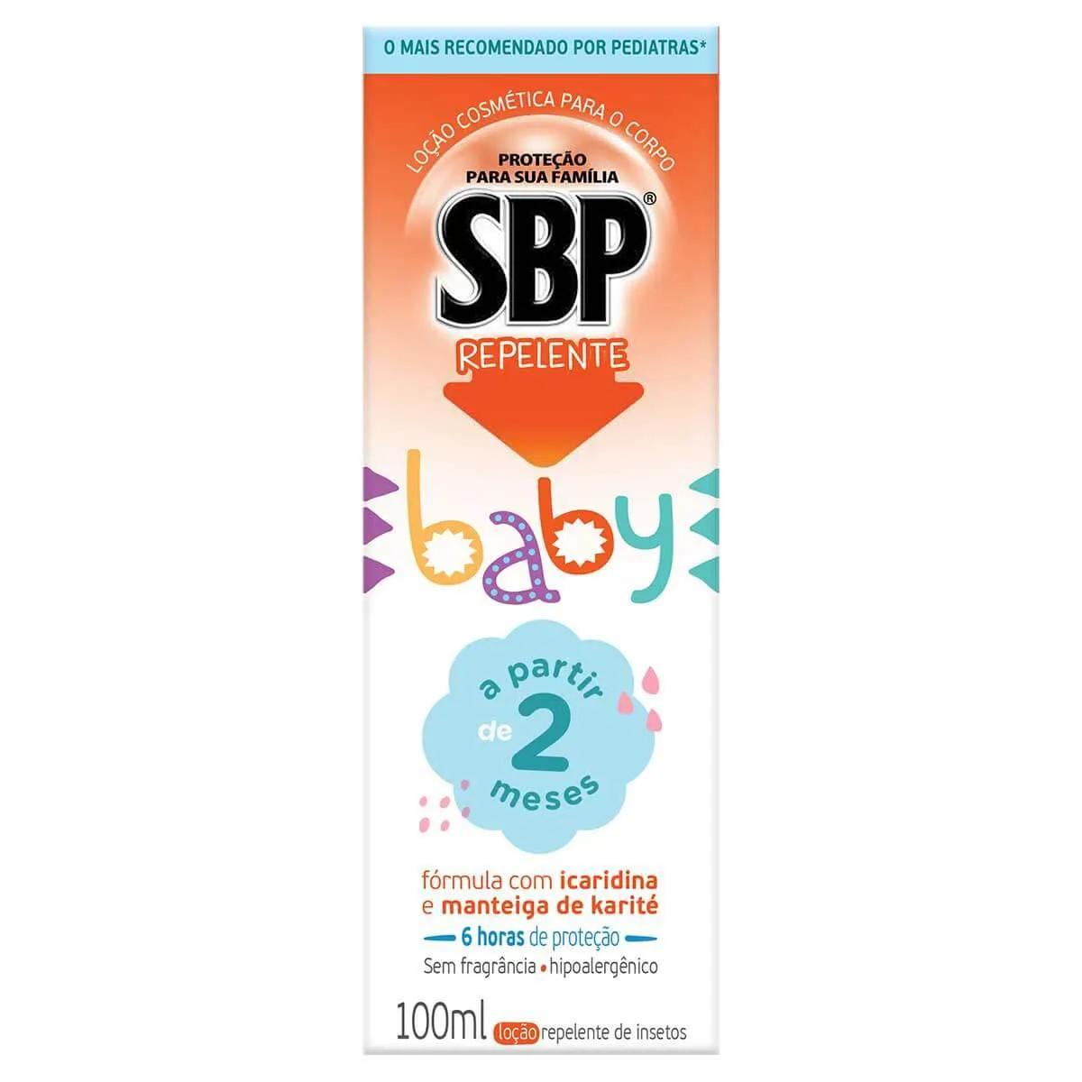 Repelente Infantil SBP Baby Sem Fragrância Loção Corporal com 100ml