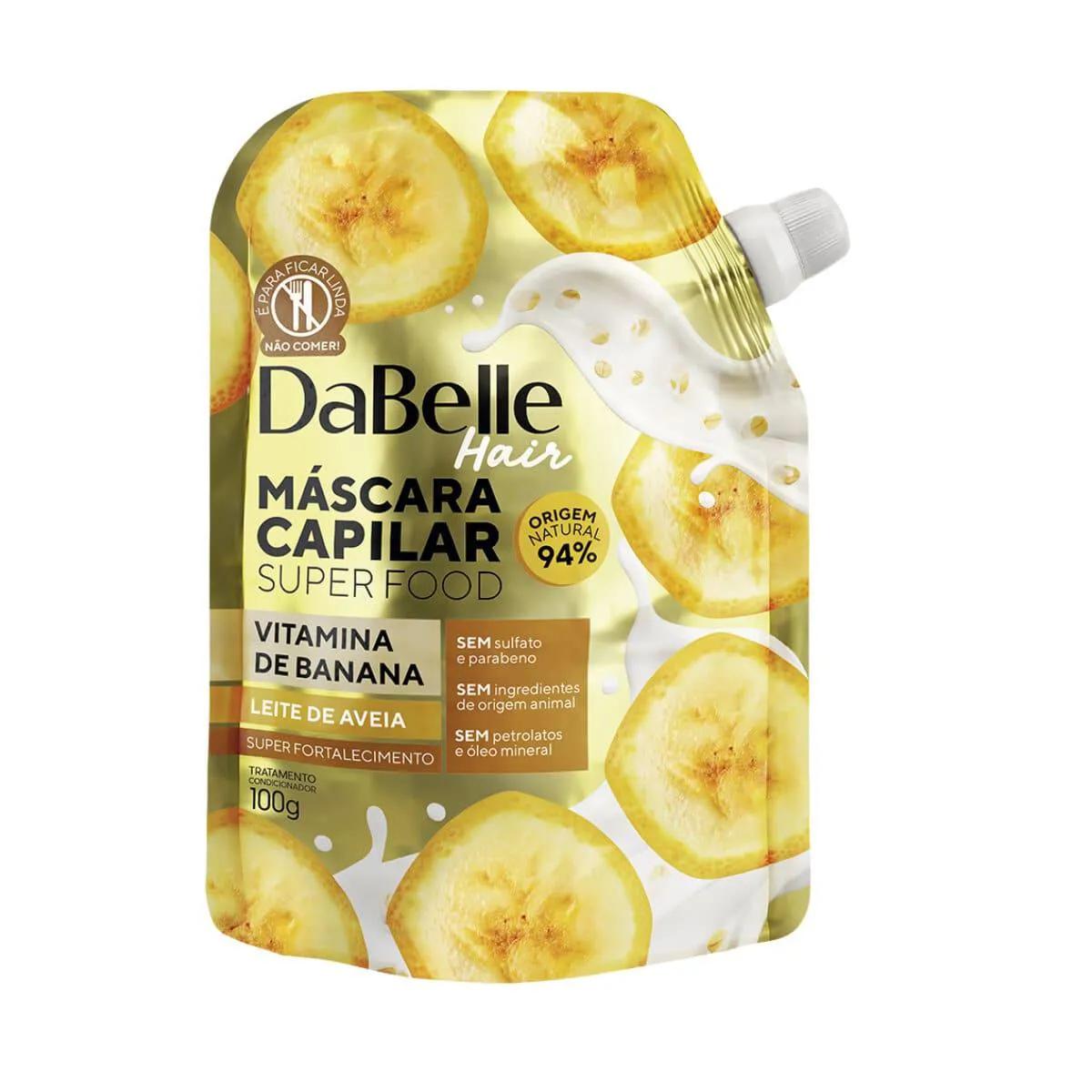 Máscara Capilar Dabelle Super Food Vitamina de Banana e Leite de Aveia com 100g