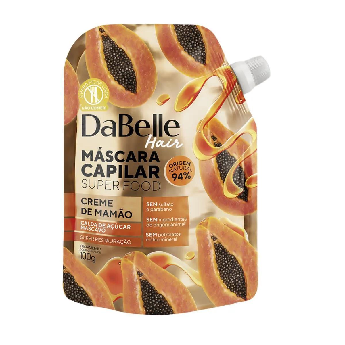 Máscara Capilar Dabelle Creme de Mamão e Calda de Açúcar Mascavo com 100g