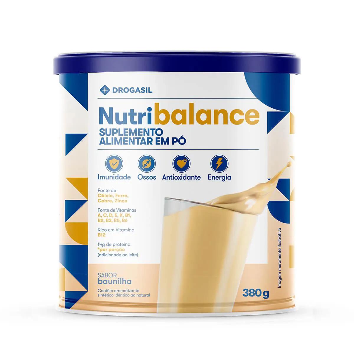 Suplemento Alimentar em Pó Drogasil Nutri Balance Sabor Baunilha com 380g
