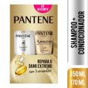 Kit Shampoo Pantene Liso Extremo com 350ml + Condicionador 3 Minutos Milagrosos com 170ml