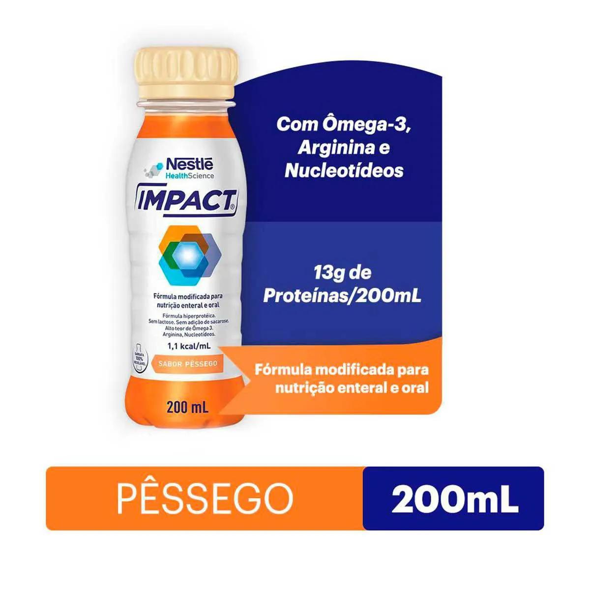Suplemento Alimentar Nestlé Impact Pêssego 200ml