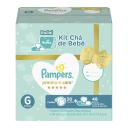 Kit Fralda Pampers Premium Care G 30 Unidades + Lenço Umedecido Aloe Vera 48 unidades