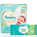 Kit Fralda Pampers Premium Care G 30 Unidades + Lenço Umedecido Aloe Vera 48 unidades