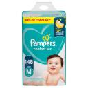 Fralda Pampers Confort Sec M - 148 Unidades