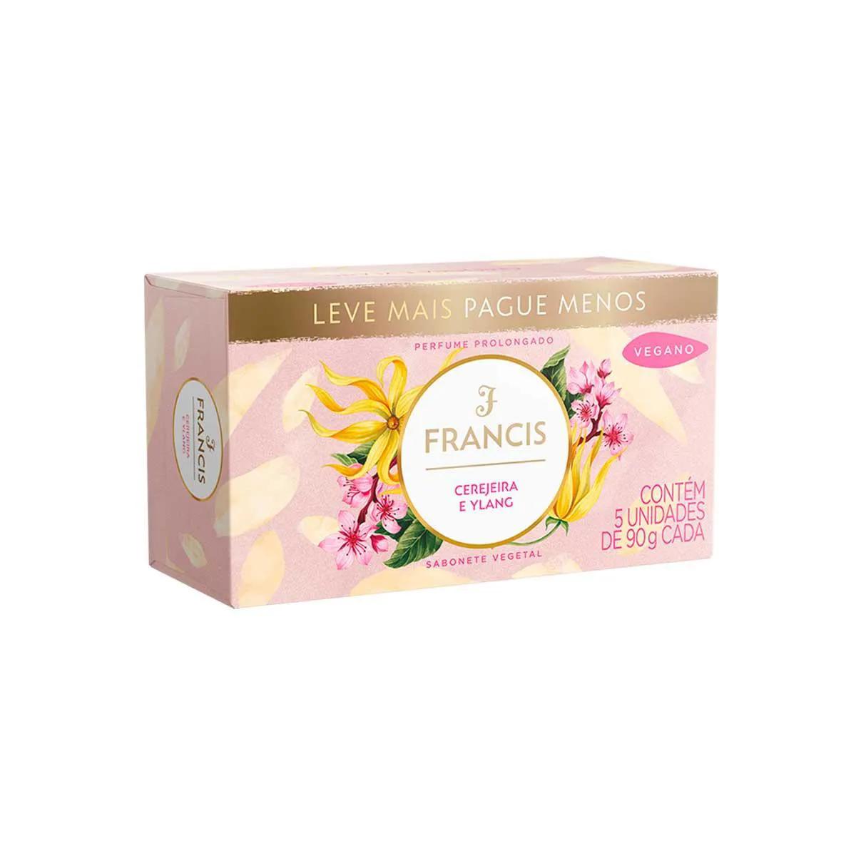 Kit Sabonete em Barra Francis Cerejeira e Ylang 5 unidades