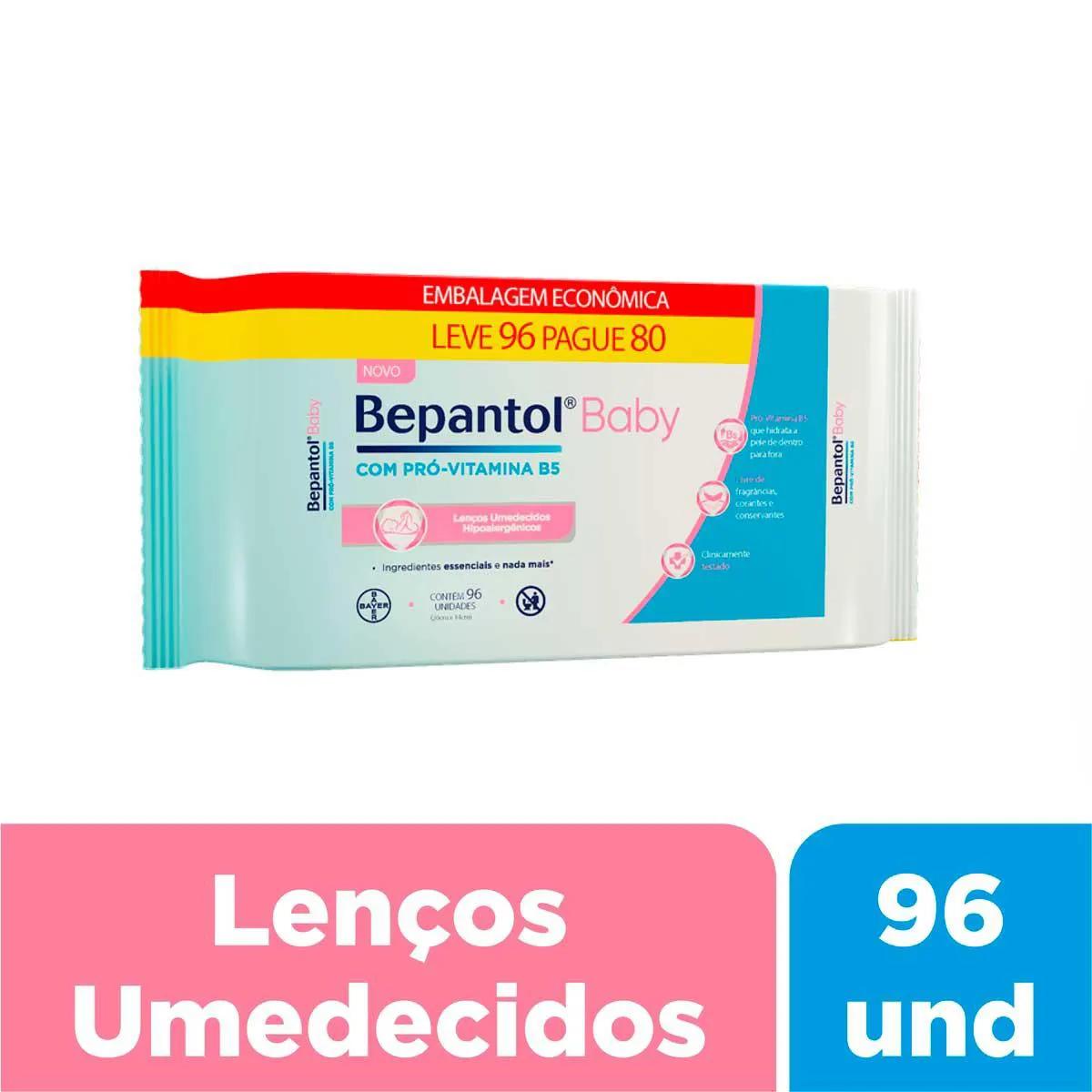 Lenço Umedecido Bepantol Baby com 96 unidades