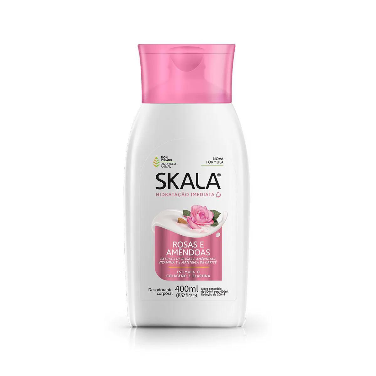 Hidratante Desodorante Corporal Skala Rosas e Amêndoas com 400ml