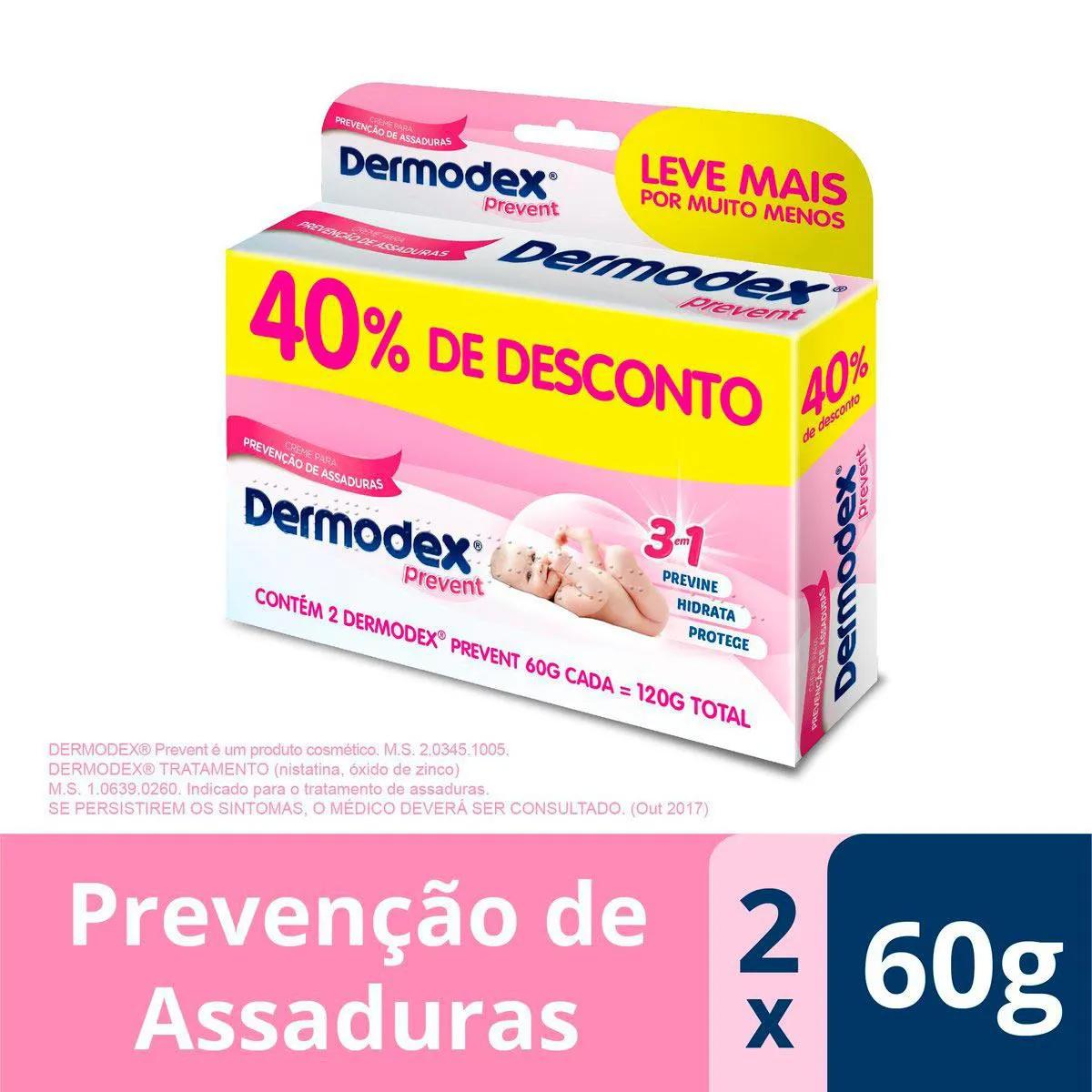 Kit Pomada para Prevenção de Assadura Dermodex Prevent com 2 unidades
