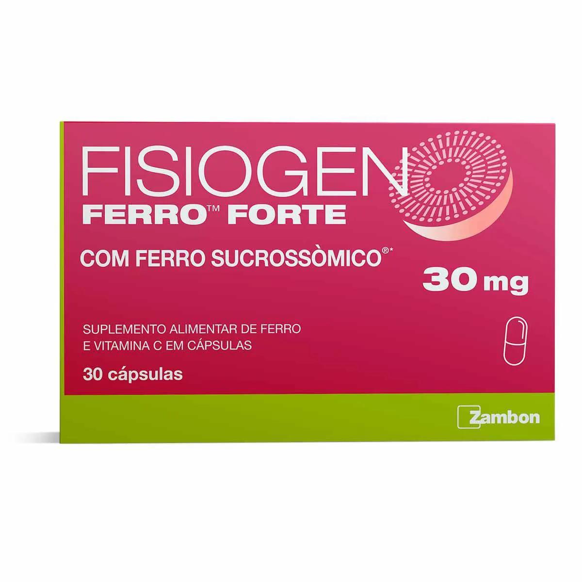 Suplemento Fisiogen Ferro Forte com 30 cápsulas