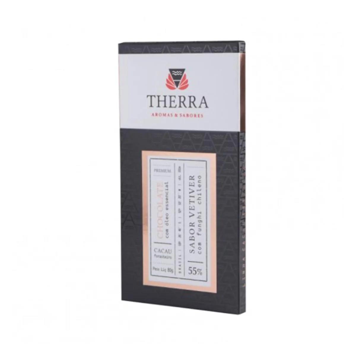 Chocolate Therra Vetiver com Funghi 55% com 80g