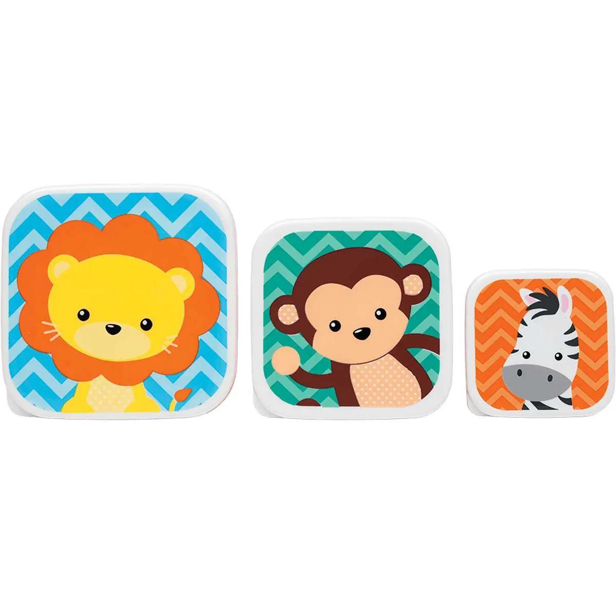 Kit Potes Buba Baby Animais com 3 unidades