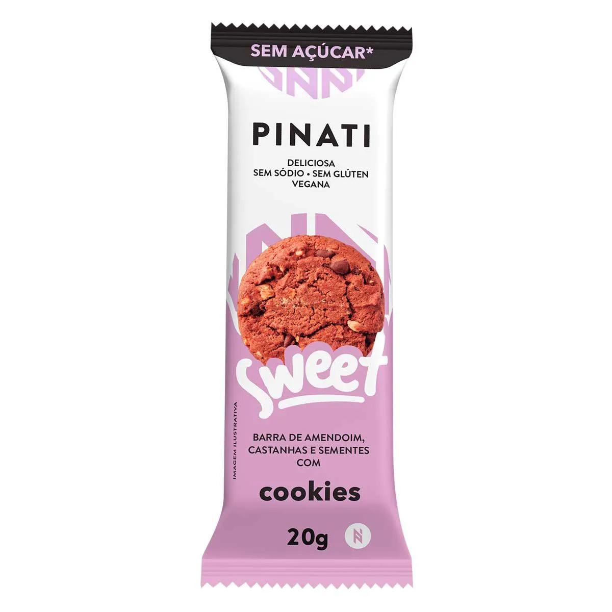 Barra de Amendoim, Castanha e Semente Pinati Sweet Cookies com 20g