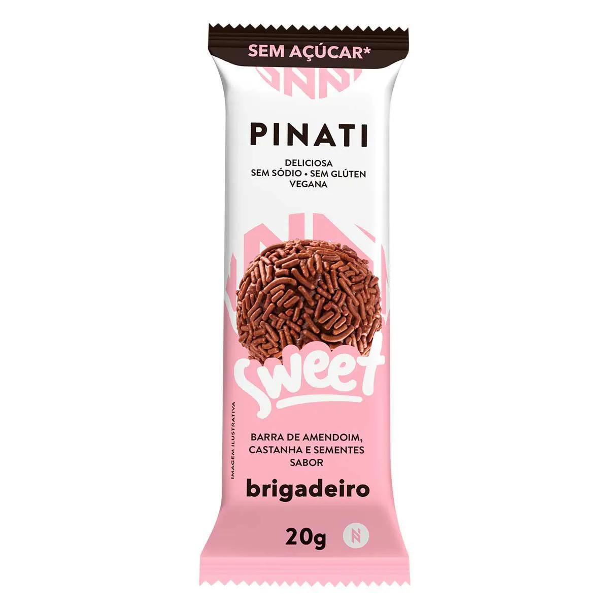 Barra de Amendoim, Castanha e Semente Pinati Sweet Brigadeiro com 20g