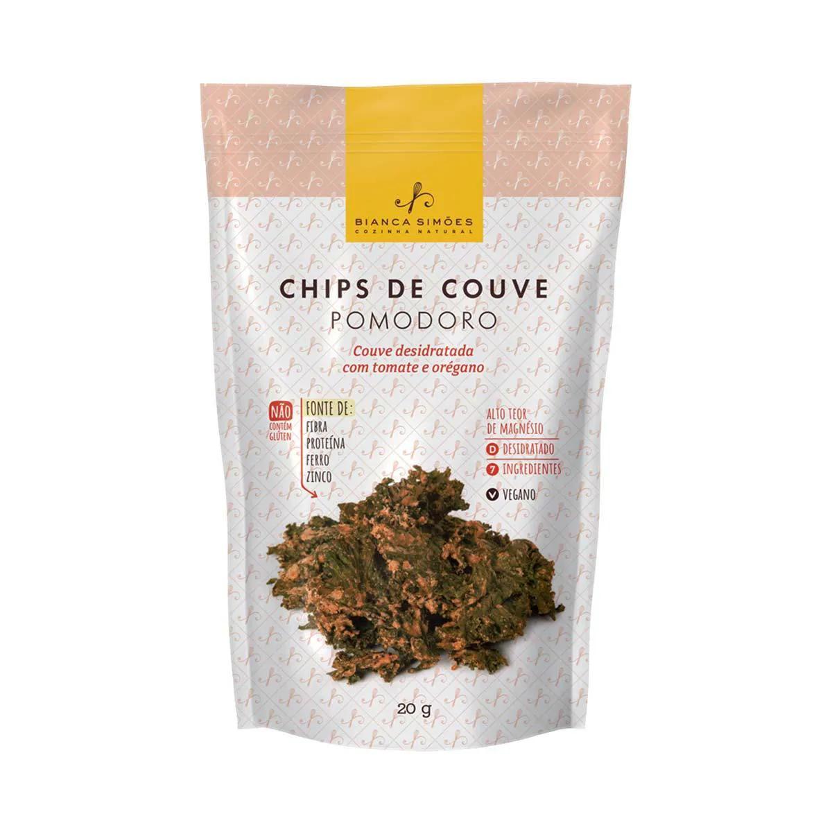 Chips Bianca Simões de Couve Pomodoro com 20g