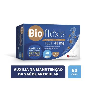 Colágeno Não Hidrolisado Tipo II 40mg Bioflexis com 60 cápsulas