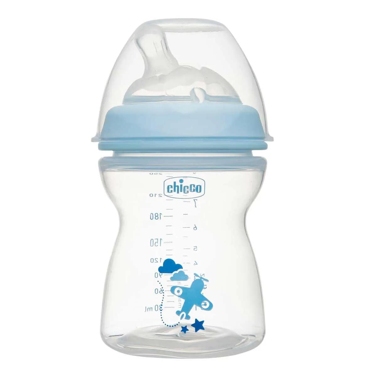 Mamadeira Chicco Step Up Fluxo Médio 2m+ Azul de 250ml
