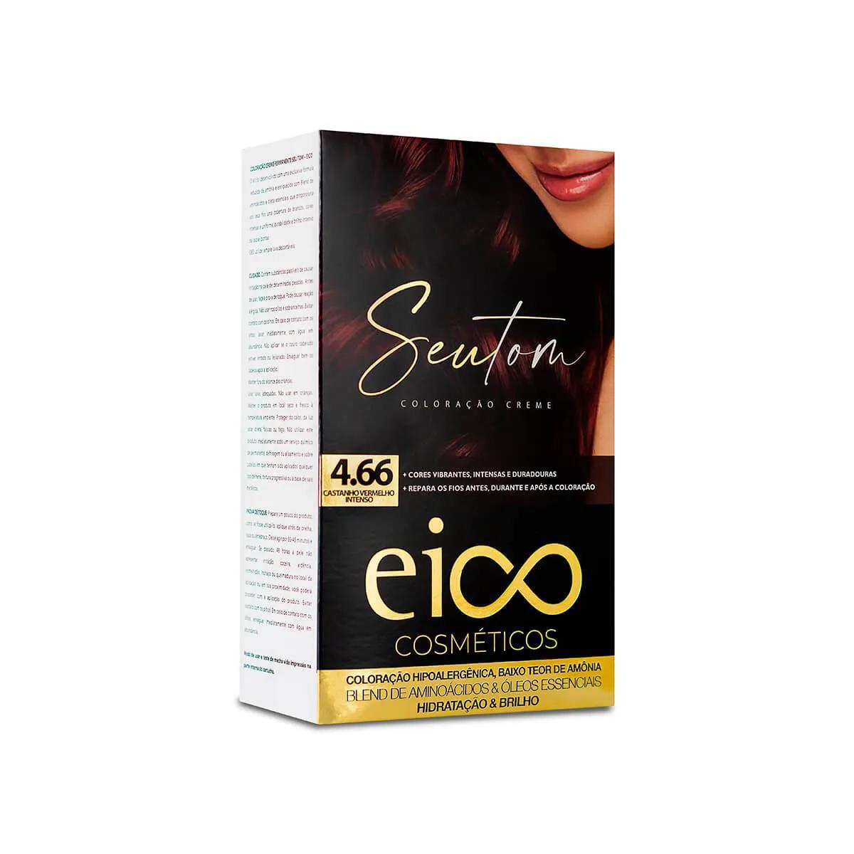 Tintura Eico Seu Tom 4.66 Castanho Vermelho Intenso com 1 Unidade
