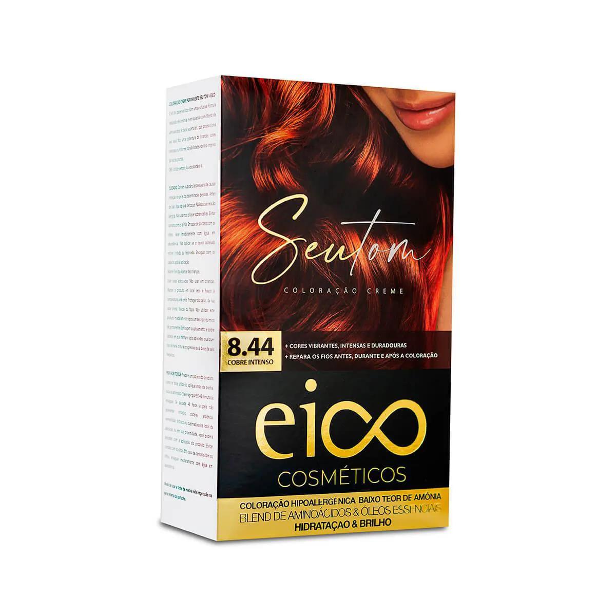 Tintura Eico Seu Tom 8.44 Cobre Intenso com 1 Unidade